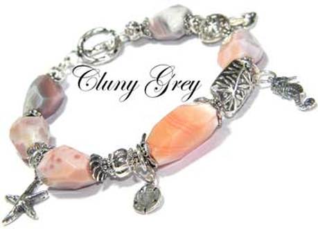 Botswana agate bracelet with sterling silver