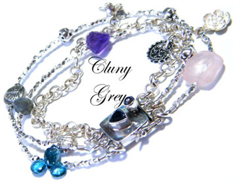 unique handcrafted bracelet with sterling silver and gemstones