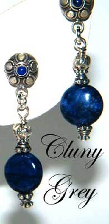 lapis earrings with sterling silver