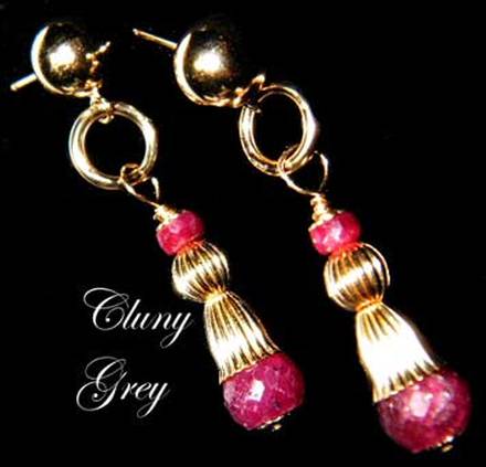 gold ruby earrings