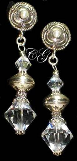 austrian crystal earrings with sterling silver