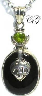 Two strands peridot necklace with lampwork beads, smoky quartz,  teardrops, coins, and rectangles.