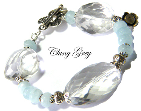 Aquamarine 925 Silver Bracelet - Etsy