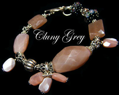 peach moonstone bracelet