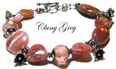 pink agate bracelet