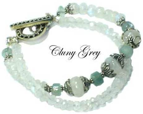 rainbow moonstone bracelet with aquamarines