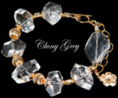 quartz bracelet with gold-fill