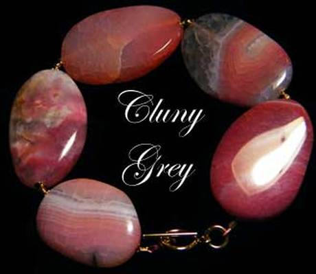 gold pink agate bracelet