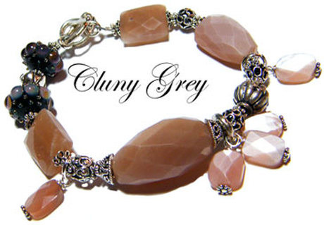 peach moonstone bracelet