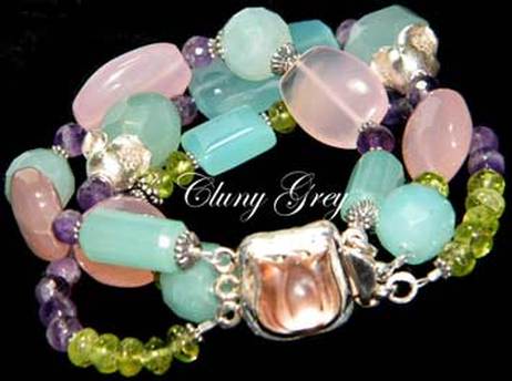 multi-gemstone bracelet