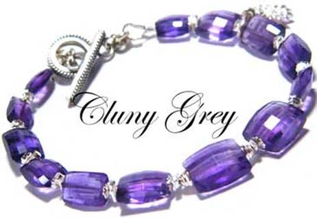 sterling silver amethyst bracelet