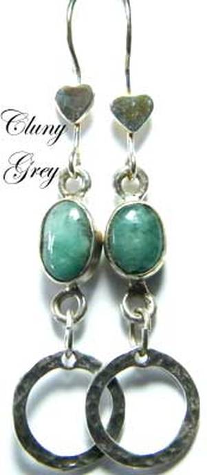 sterling silver emerald earrings