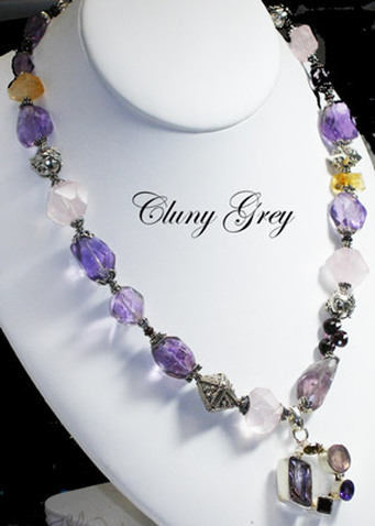 multi-gemstone necklace