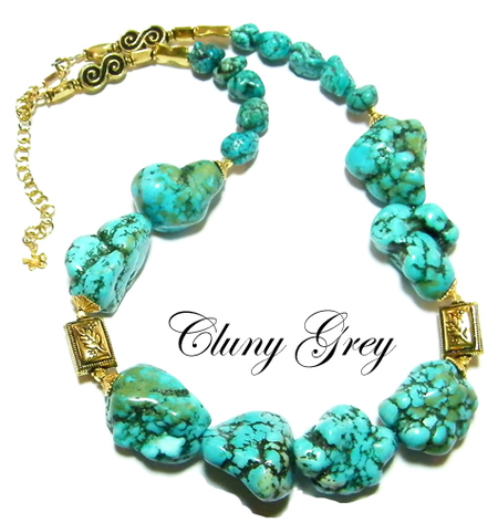 chunky turquoise necklace