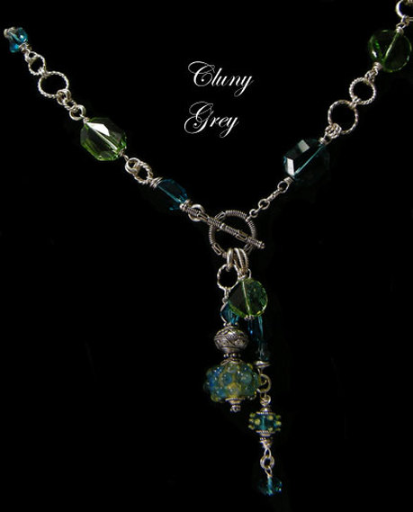 lariat necklace with crystals
