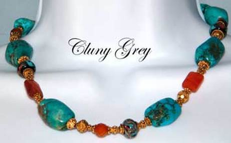 turquoise statement necklace in gold
