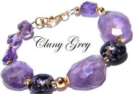 amethyst bracelet with gold
