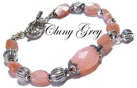 peach moonstone bracelet