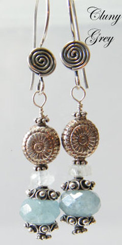 genuine aquamarine earrings with sterling silver