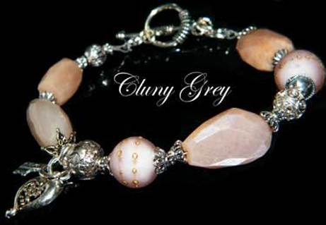 peach moonstone bracelet