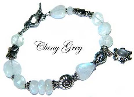 sterling silver rainbow moonstone bracelet
