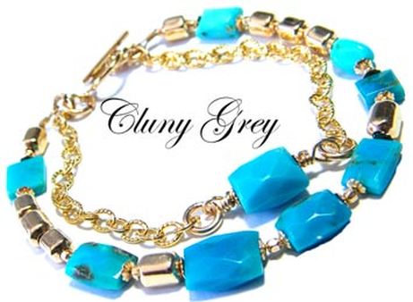 turquoise and gold bracelet