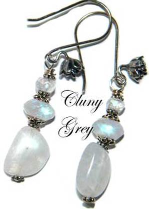 rainbow moonstone earrings