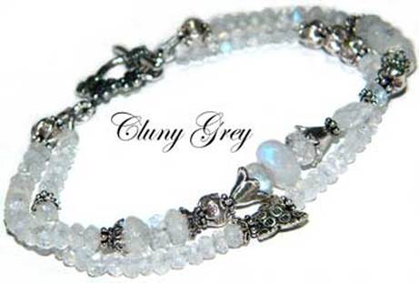 sterling silver rainbow moonstone bracelet