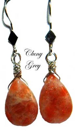 sunstone earrings