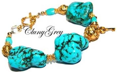 turquoise and gold bracelet