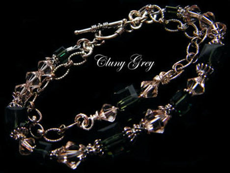 Swarovski Crystal Bracelets - Cluny Grey Jewelry