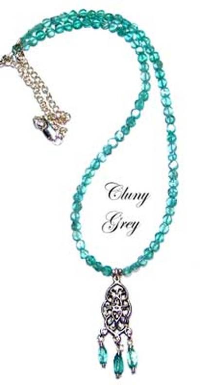 apatite necklace with sterling and genuine apatite