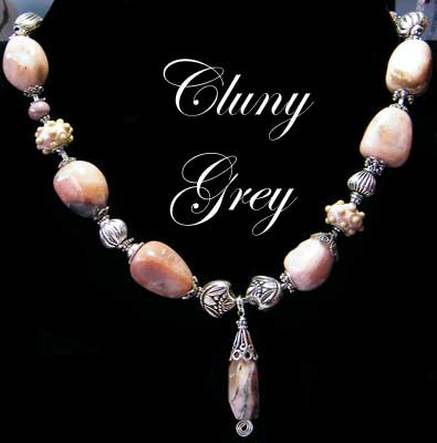 peruvian pink opal necklace with sterling silver and opal pendant