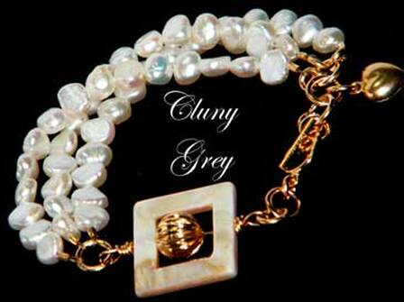 freshwater pearl bracelet with gold